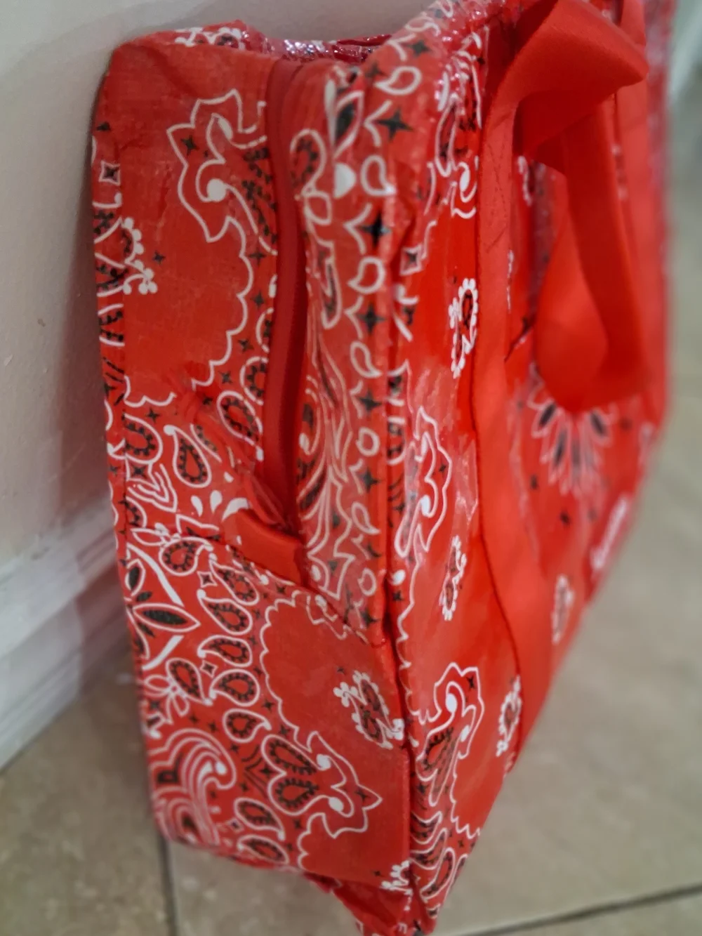 Supreme Red Bandana-Print Tote